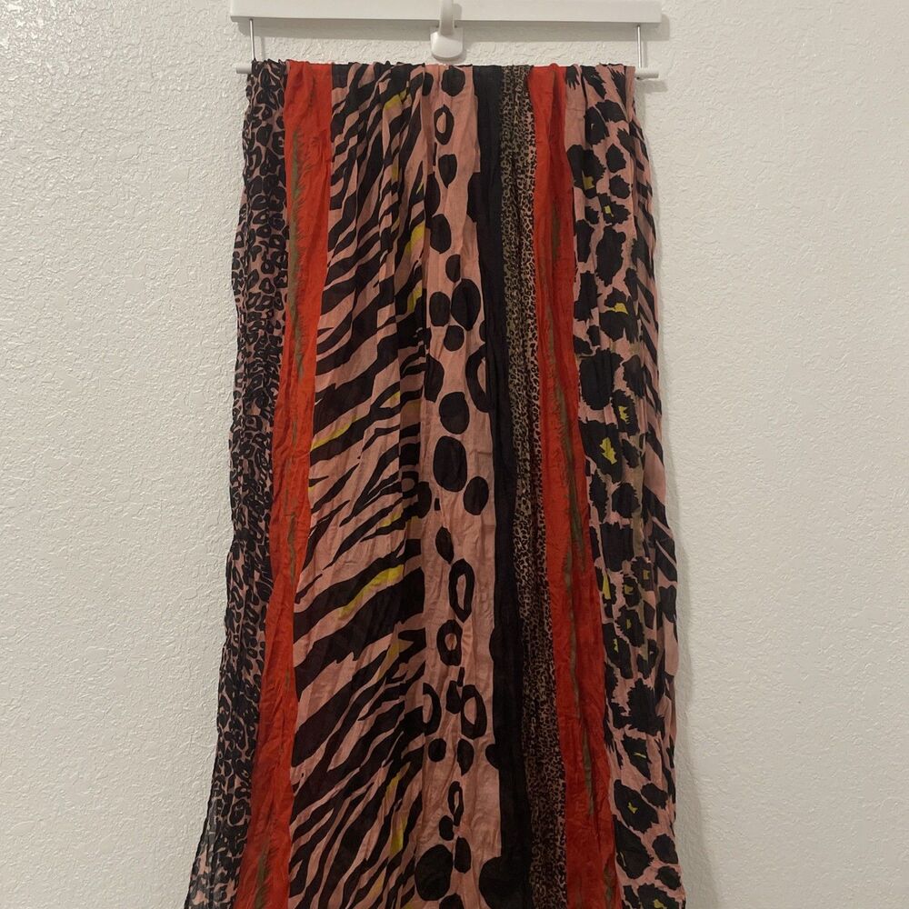 Maximalist Mixed Animal Print Scarf Womens Beach Coverup Wrap